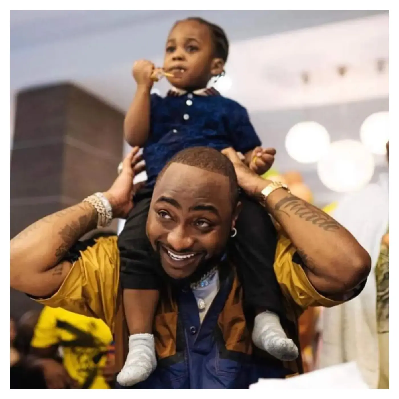 Davido and son