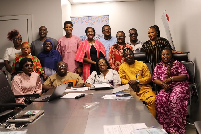 Participants at the media training in Abuja, hosted by the Inclusive Friends Association (IFA) with support from Rise Up Together, aimed to promote disability-inclusive climate reporting