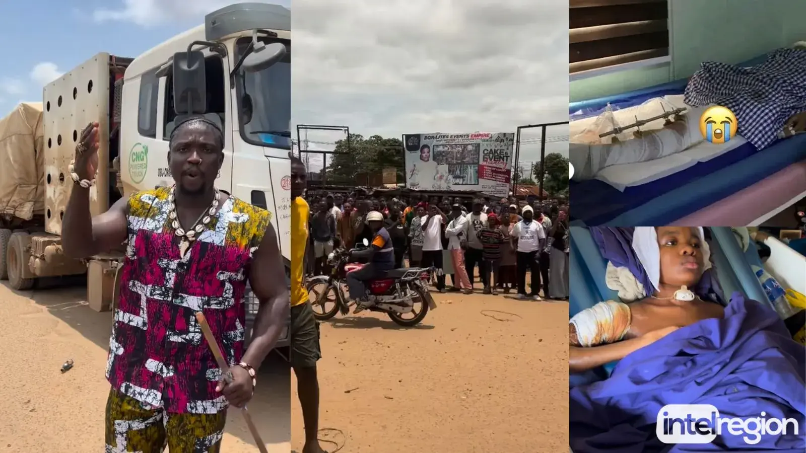 VeryDarkMan Takes a Stand in Auchi: Dangote Trucks Blocked Until Accident Victims Get Justice VeryDarkMan_storms_Auchi__blocking_Dangote_trucks_